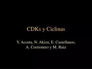 cdks y ciclinas