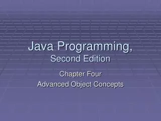 Java Programming, Second Edition