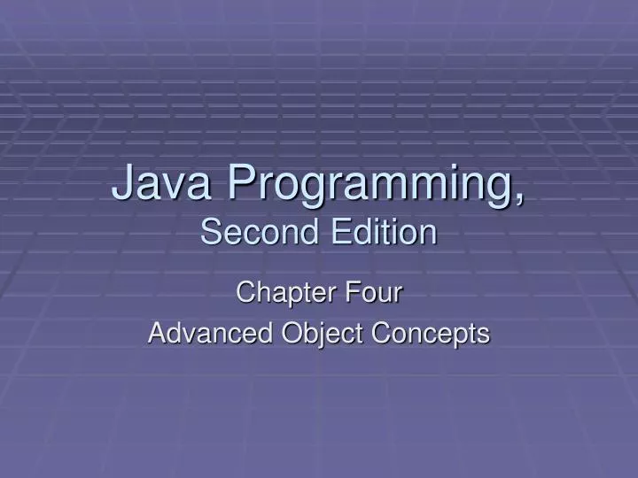 java programming second edition