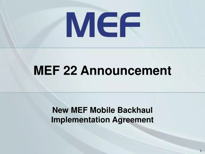 new mef mobile backhaul implementation agreement