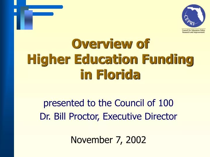 overview of higher education funding in florida