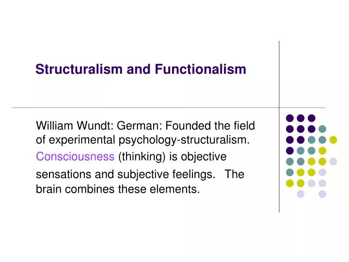 structuralism and functionalism