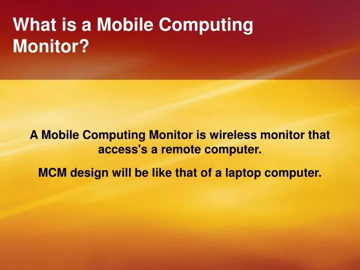 what is a mobile computing monitor