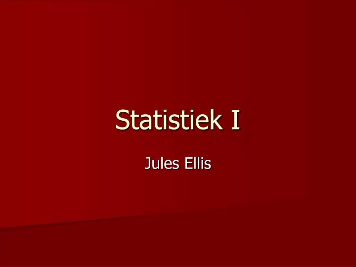 statistiek i