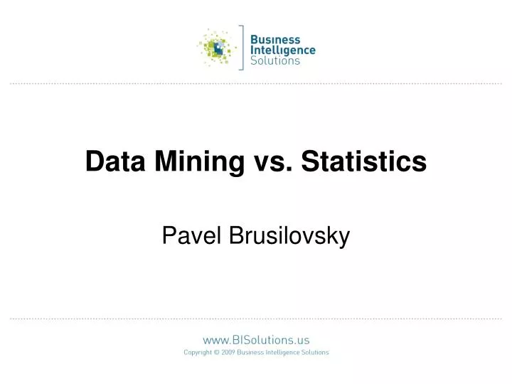 data mining vs statistics