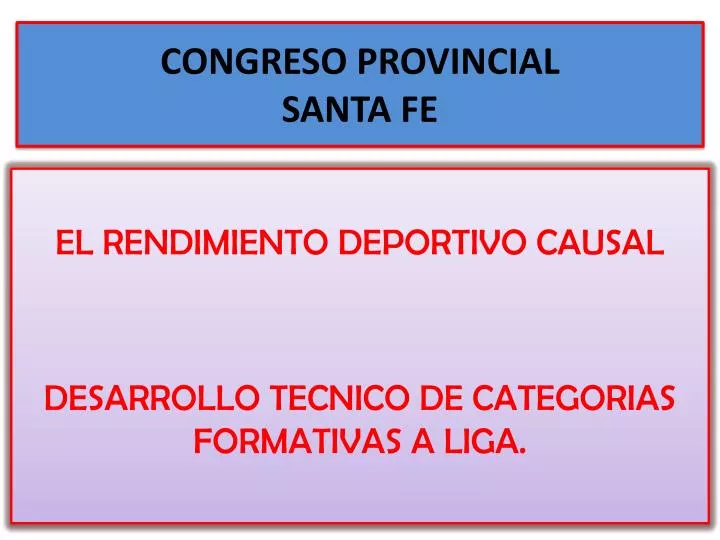 congreso provincial santa fe