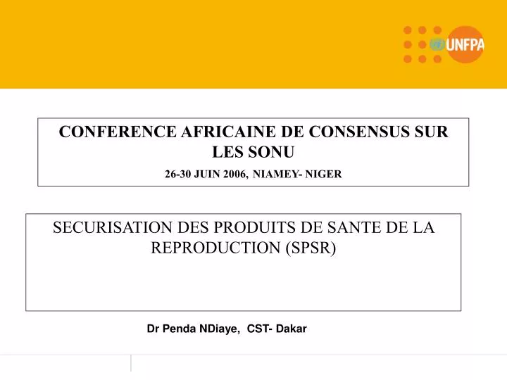 conference africaine de consensus sur les sonu 26 30 juin 2006 niamey niger
