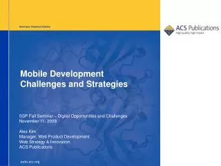 Mobile Development Challenges and Strategies