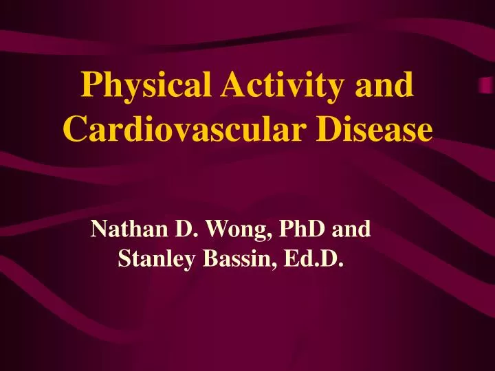 physical activity and cardiovascular disease