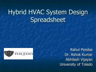 Hybrid HVAC System Design Spreadsheet