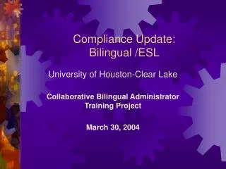 Compliance Update: Bilingual /ESL