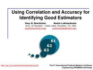 Using Correlation and Accuracy for Identifying Good Estimators