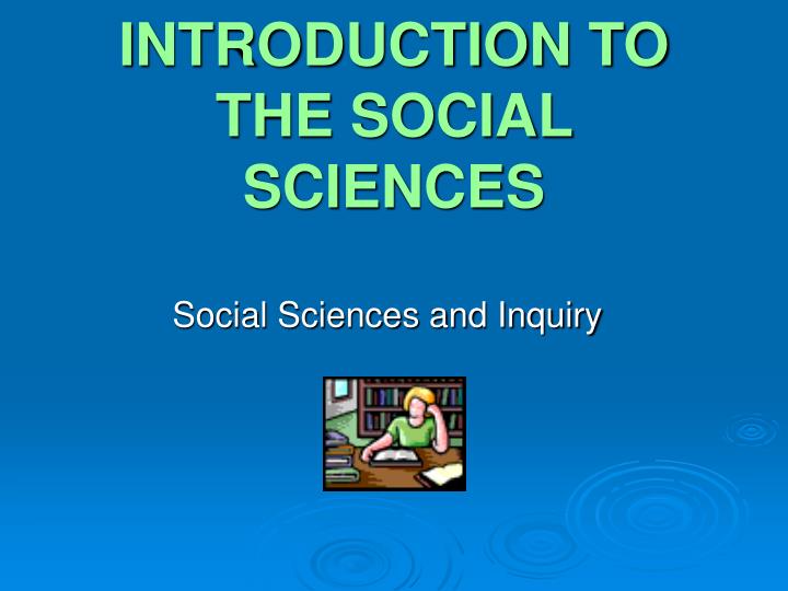 introduction to the social sciences