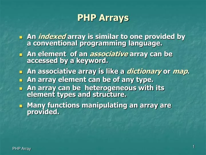 php arrays