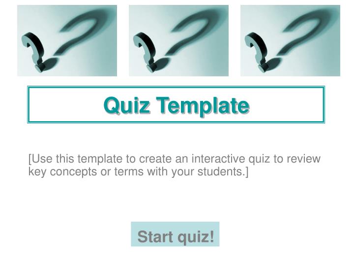 quiz template