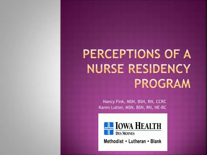 perceptions of a nurse residency program