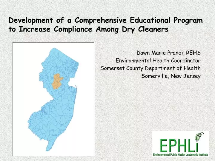 development of a comprehensive educational program to increase compliance among dry cleaners