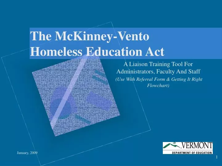 the mckinney vento homeless education act