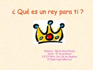 qu es un rey para ti