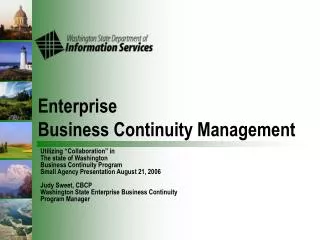 Enterprise Business Continuity Management