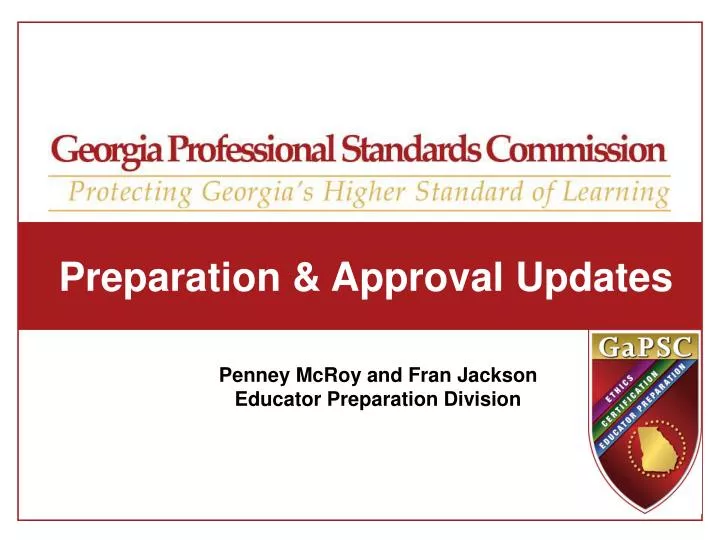preparation approval updates