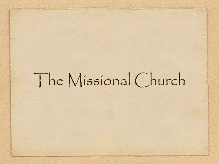 the missional church