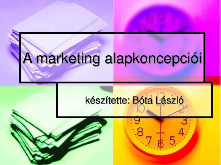 a marketing alapkoncepci i