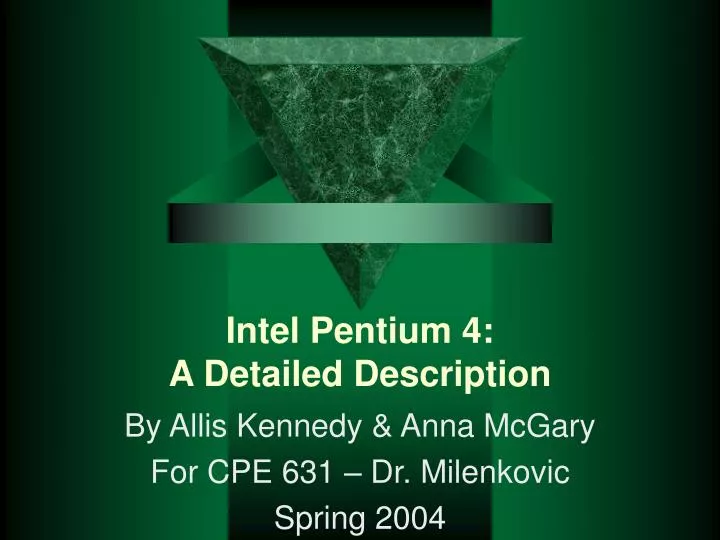 intel pentium 4 a detailed description