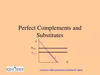 Perfect Complements and Substitutes