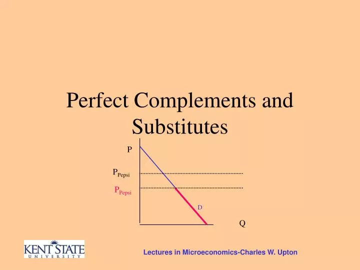perfect complements and substitutes