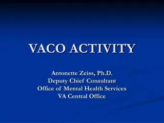 VACO ACTIVITY