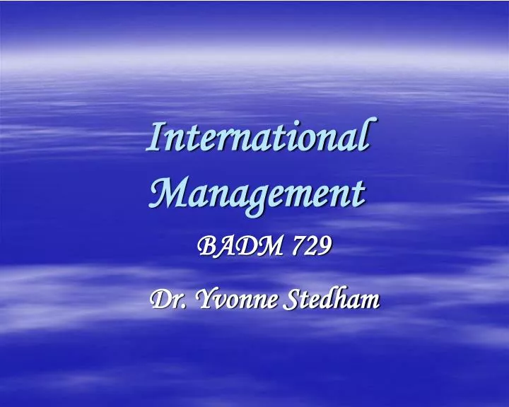 international management