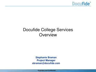 Docufide College Services Overview