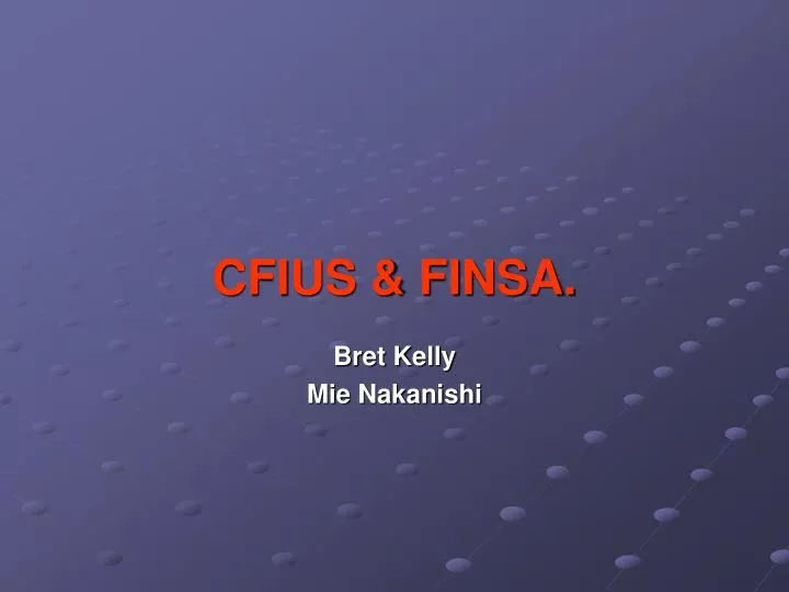 cfius finsa