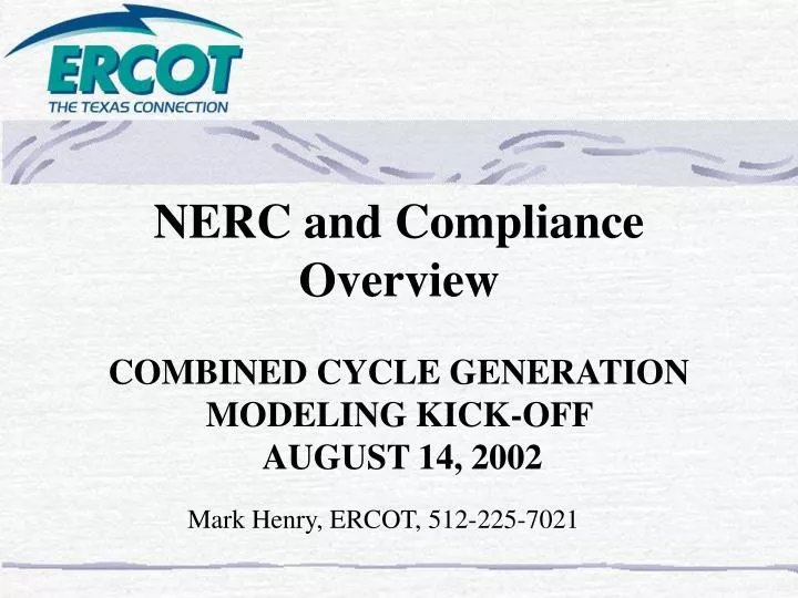 nerc and compliance overview