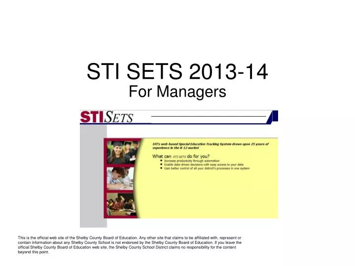 sti sets 2013 14