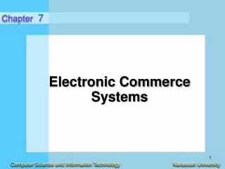 Electronic Commerce Systems