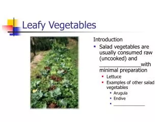 Leafy Vegetables