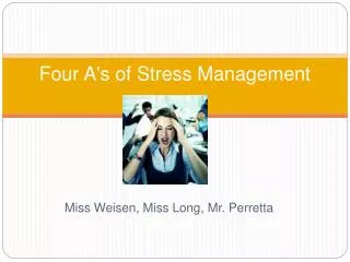 Four A's of Stress Management