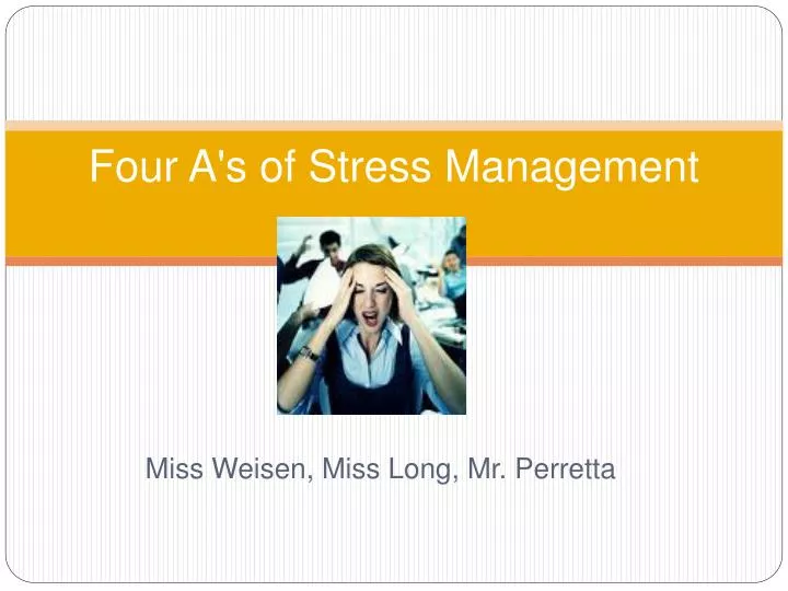four a s of stress management