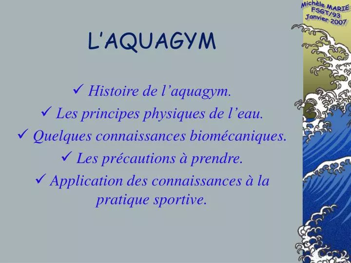 l aquagym