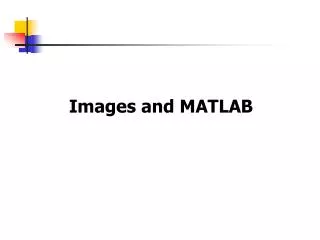 Images and MATLAB