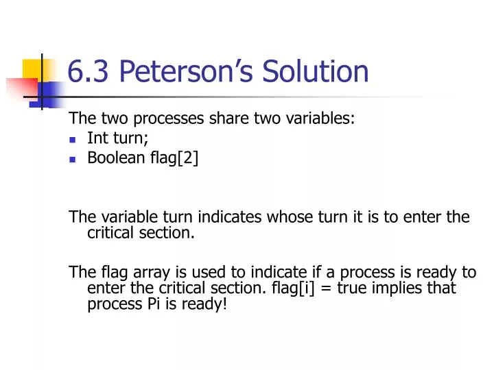 6 3 peterson s solution