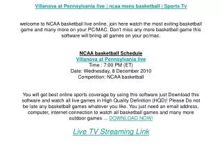Villanova at Pennsylvania live | ncaa mens basketball | Spor