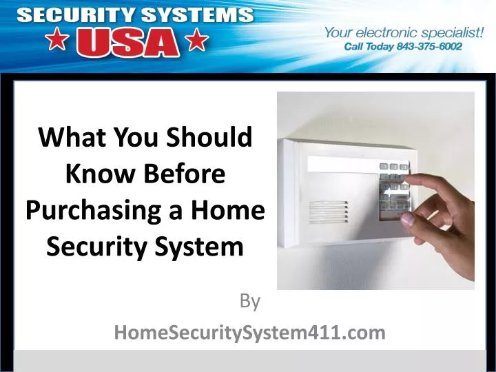 what you should know before purchasing a home security system