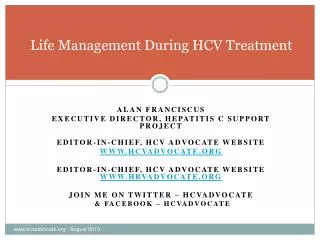Life Management During HCV Treatment
