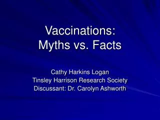 Vaccinations: Myths vs. Facts