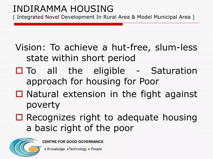 indiramma housing integrated novel development in rural area model municipal area