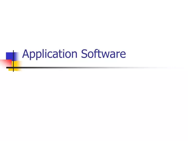 application software