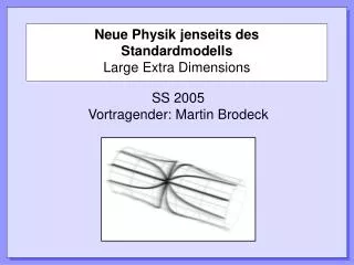 Neue Physik jenseits des Standardmodells Large Extra Dimensions